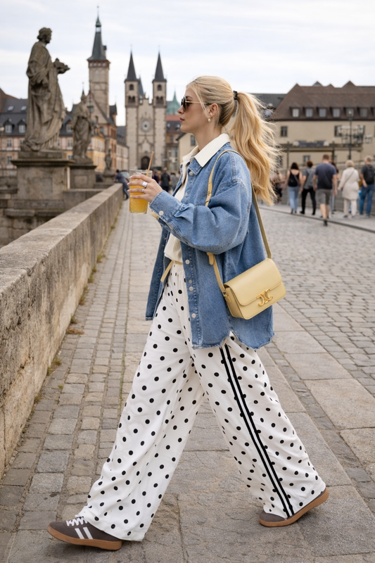 Wide Leg Hose Polka Dots