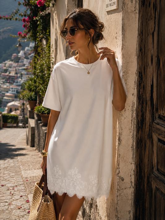 Kleid Shirt Spitze