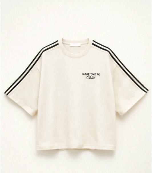 T-Shirt Weiß/Schwarz