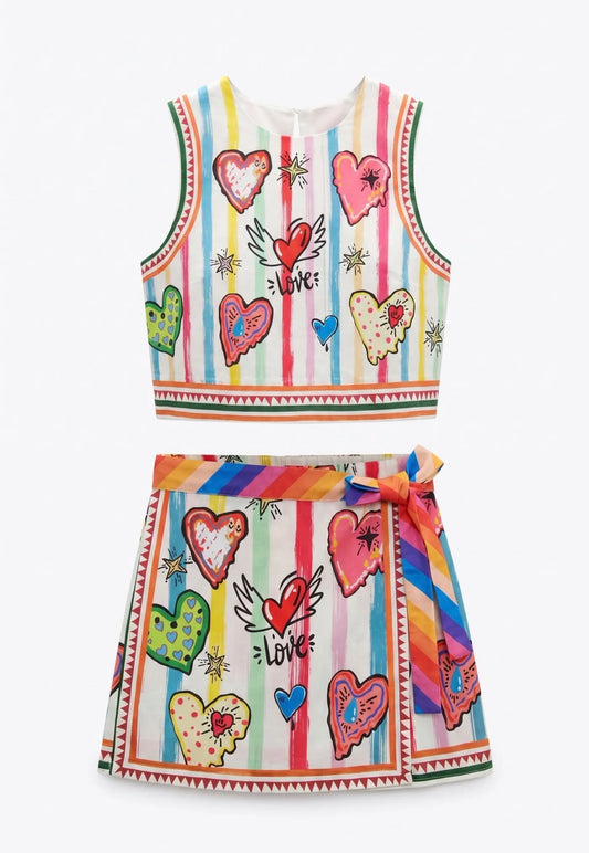 Bluse Cropped Bunt