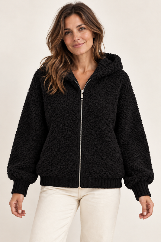 Teddyjacke „Cozy Days“ – Braun & Schwarz