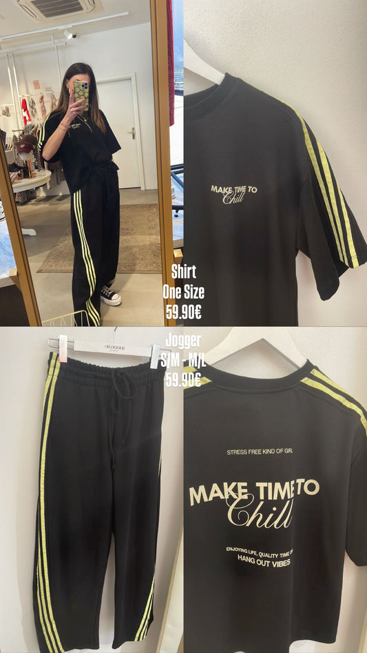 Joggingshose Barell Schwarz/Gelb