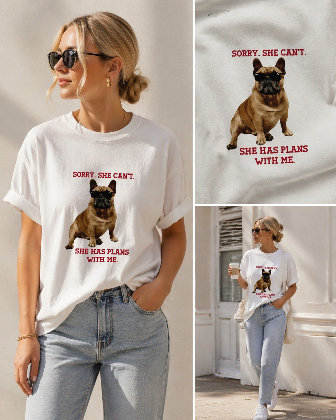 T-Shirt "Sorry, she can't"