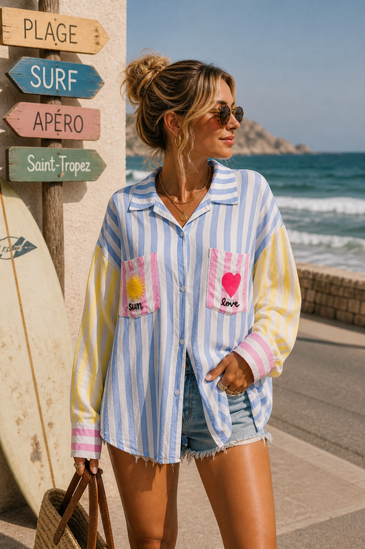 Bluse Streifen Sun Love