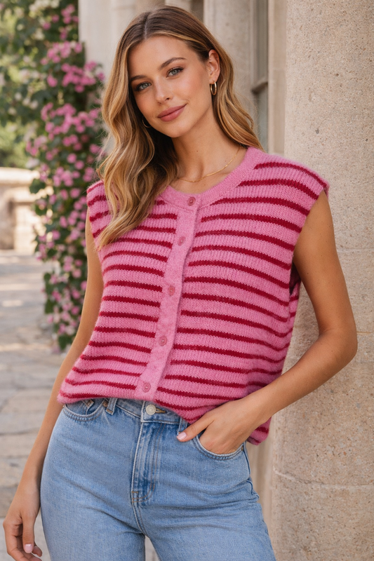 Cardigan Weste Streifen