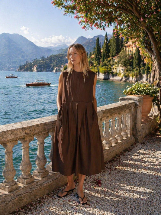 Kleid Bundfalten