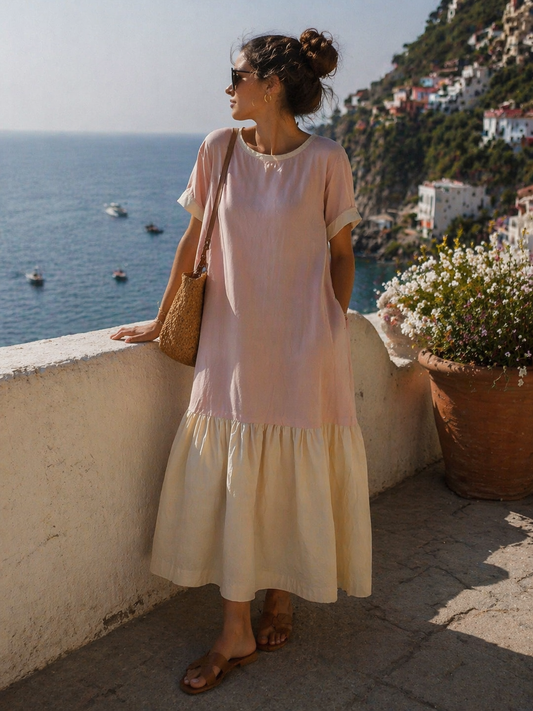 Leinenkleid Volant