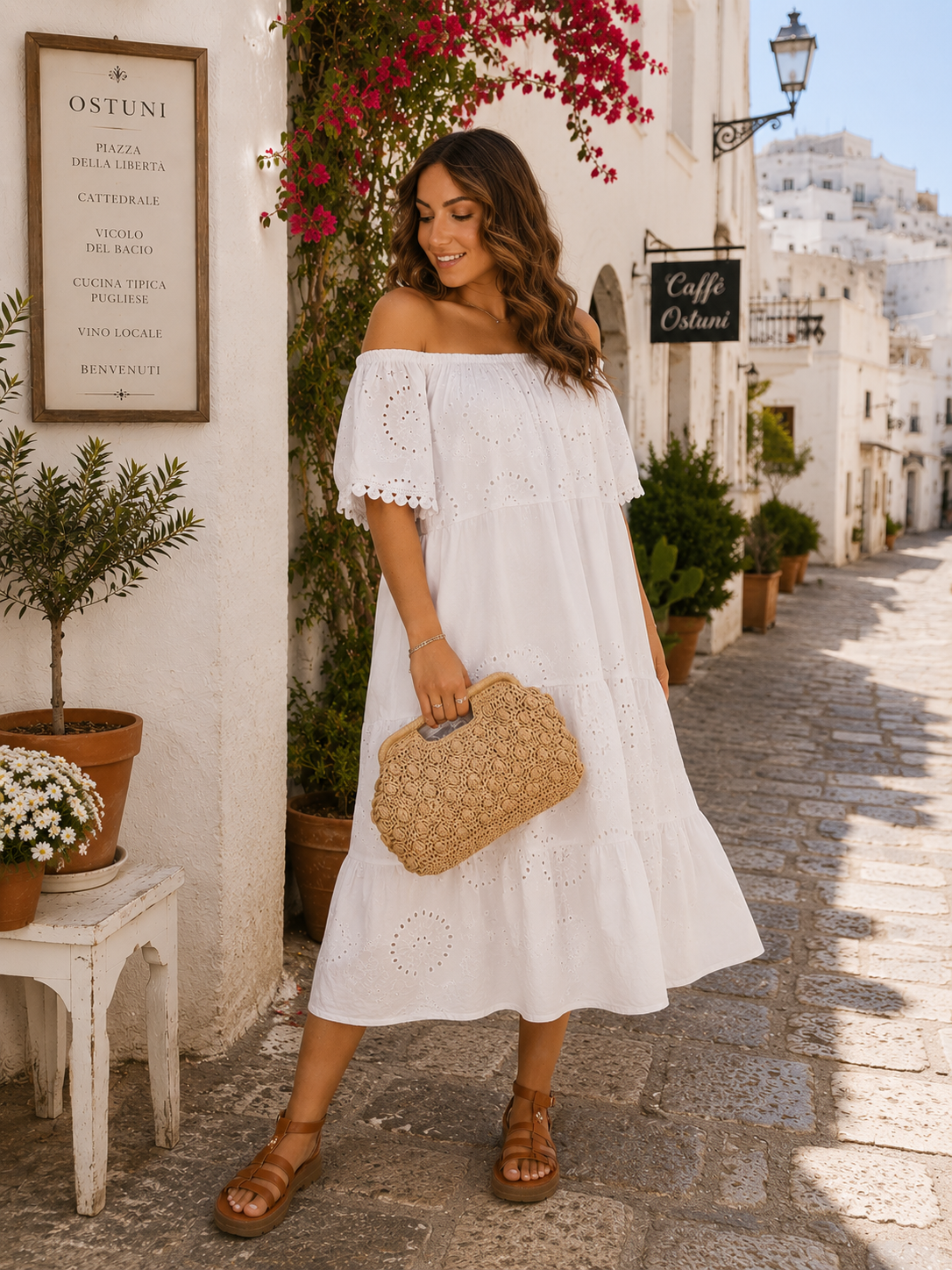 Kleid Off-Shoulder Spitze