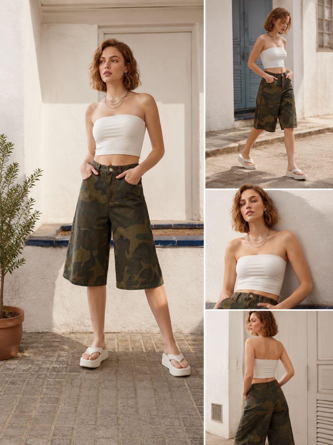 Bermuda Jeans Camouflage
