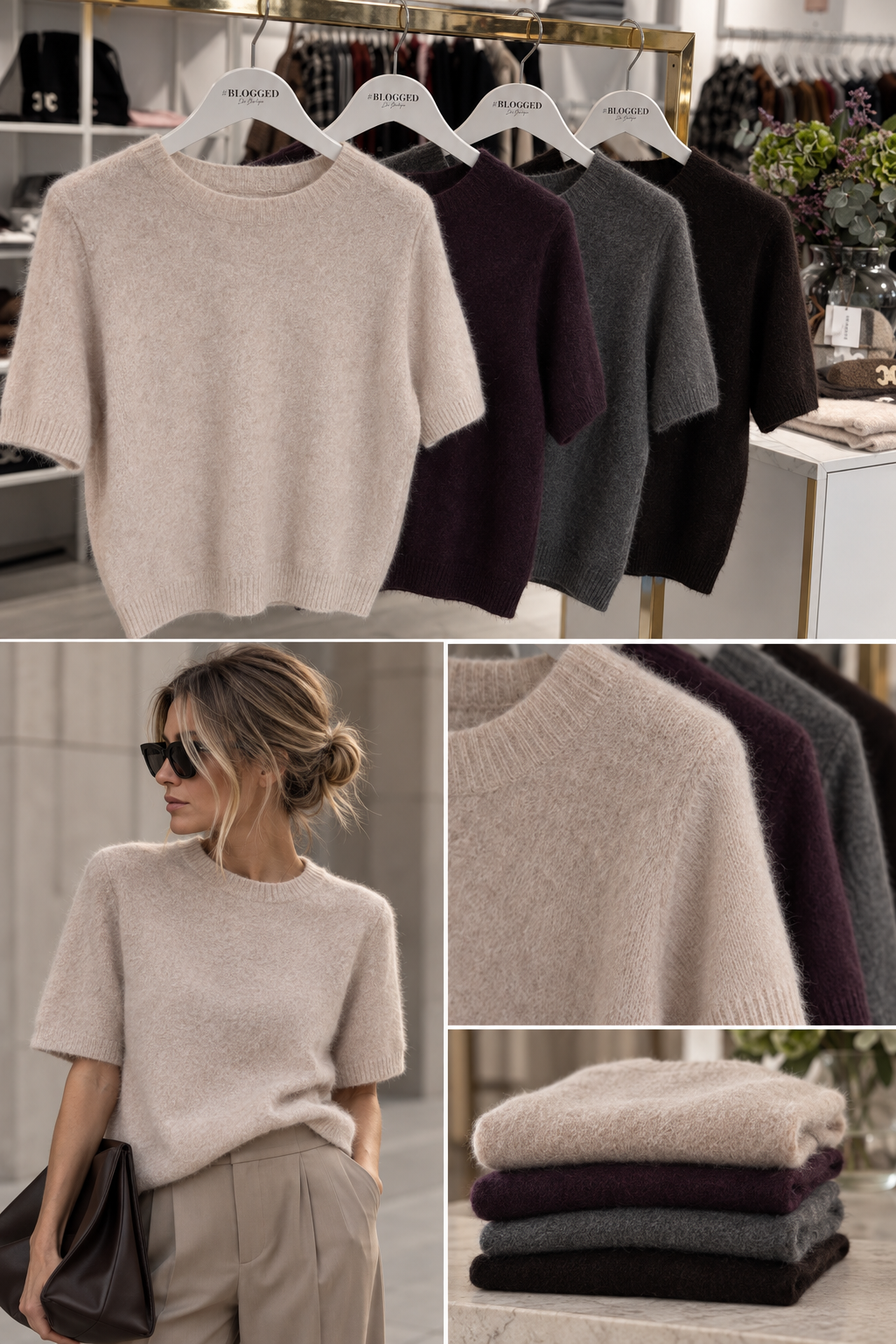 Pullover Kurzarm Cashmere
