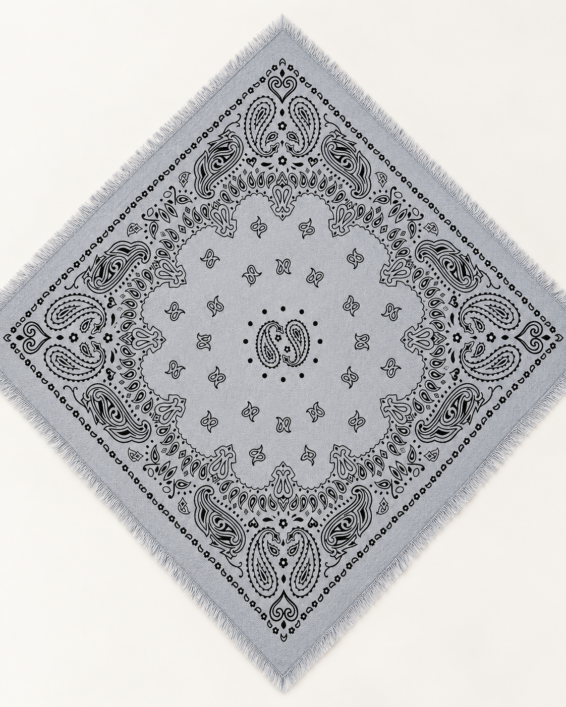 Tuch Paisley Grau