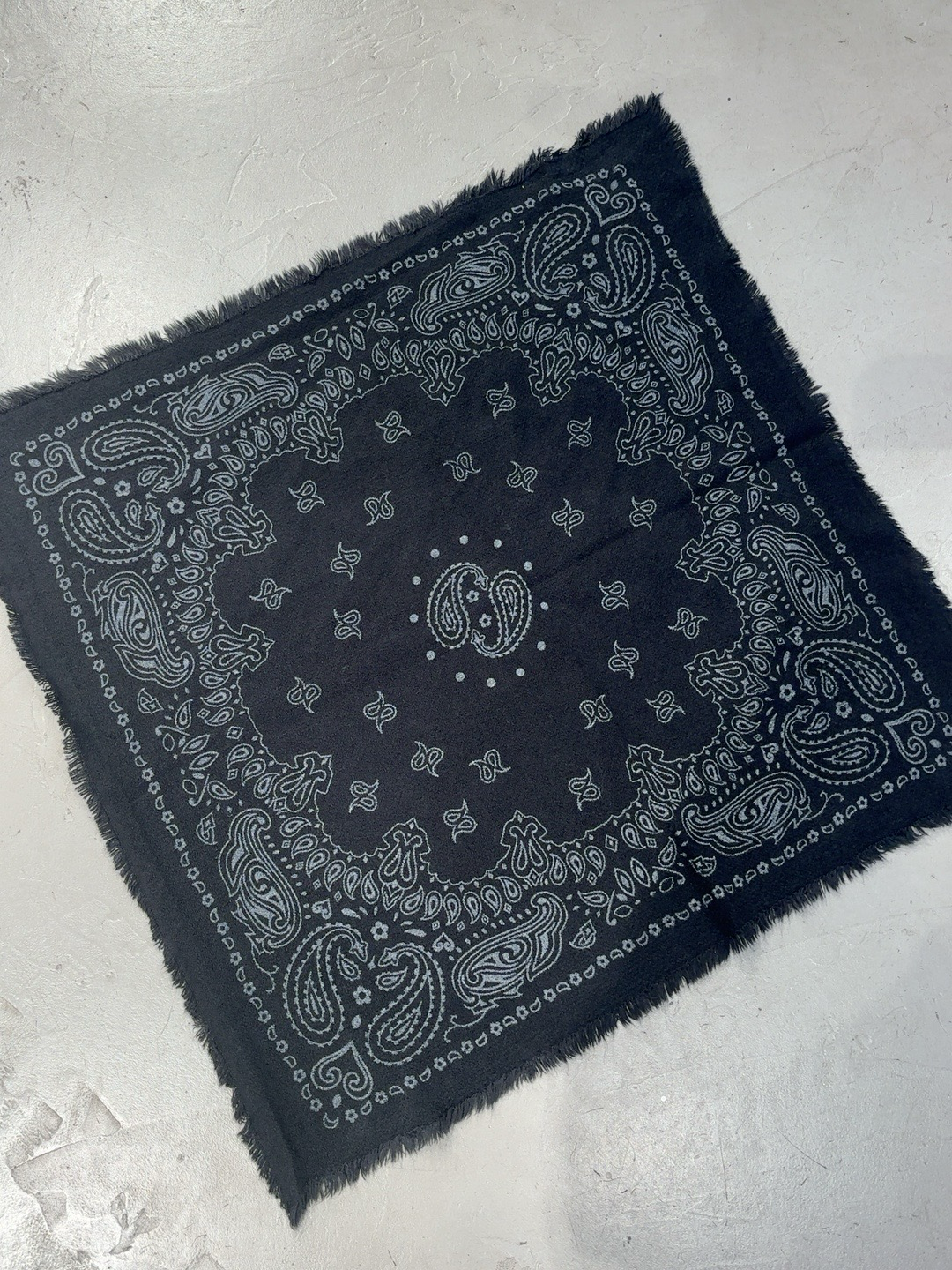 Tuch Paisley Schwarz