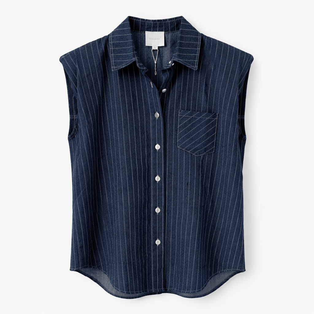Jeans Weste Nadelstreifen