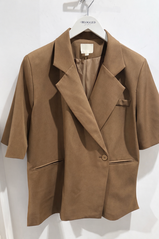 Blazer Kurzarm Braun