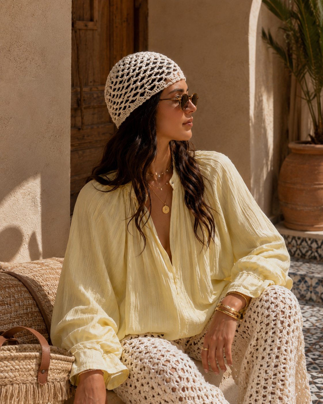 Boho Chrochet Cap
