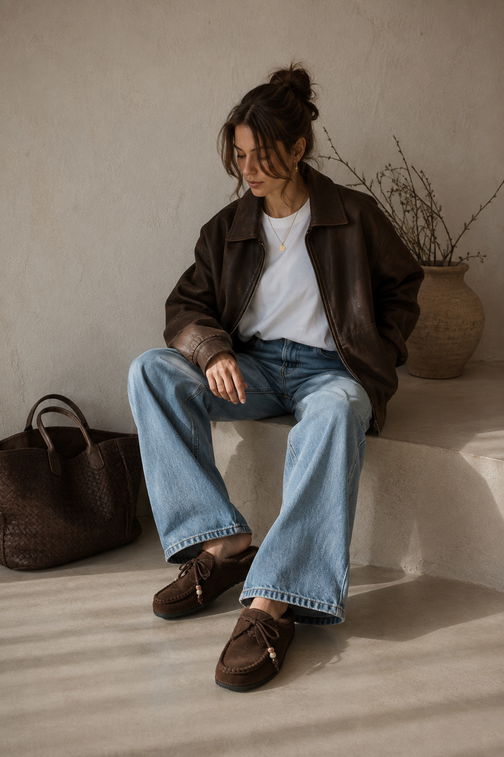 Gefütterte Moccasin Boho