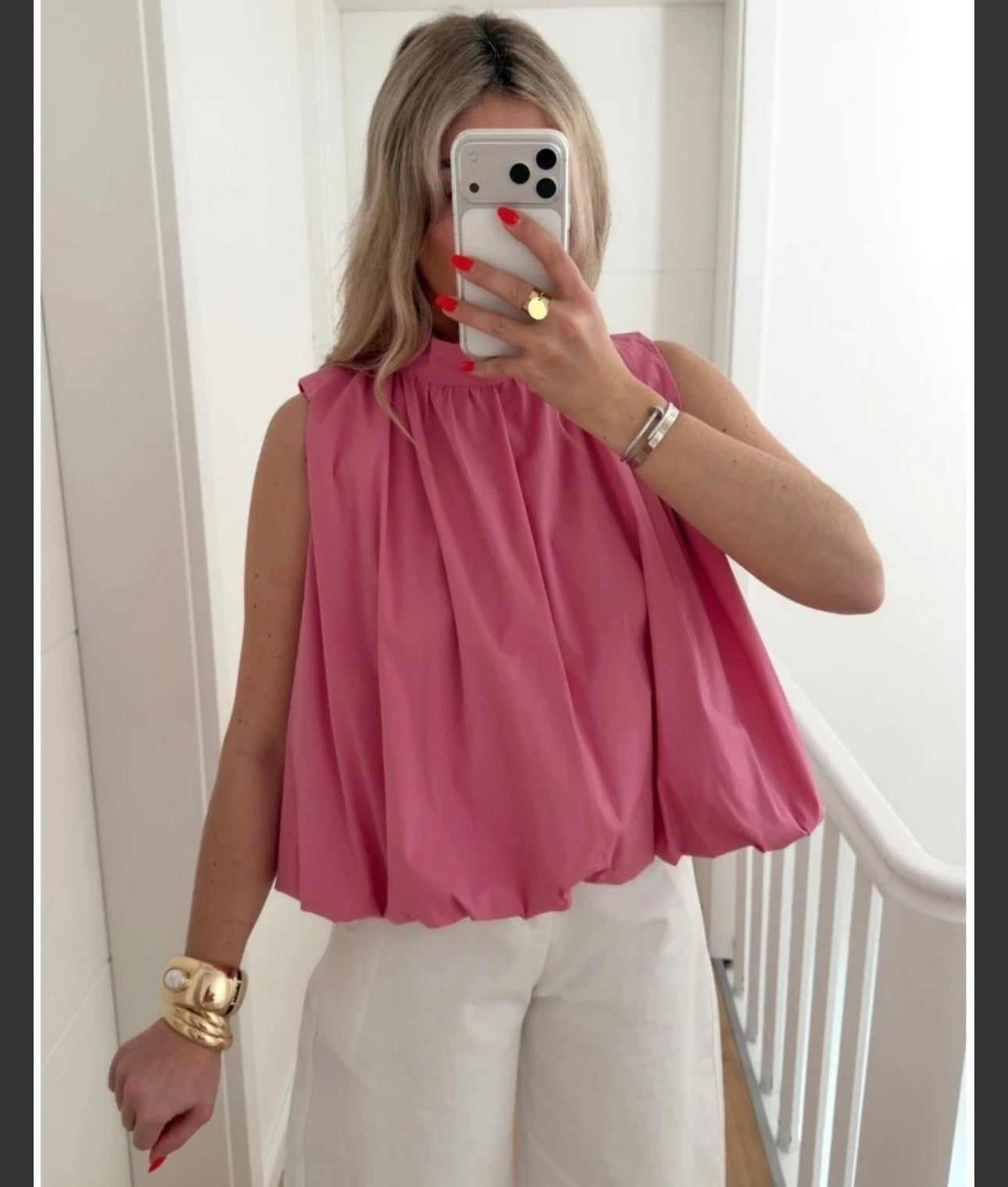 Bluse Schleife kurzarm