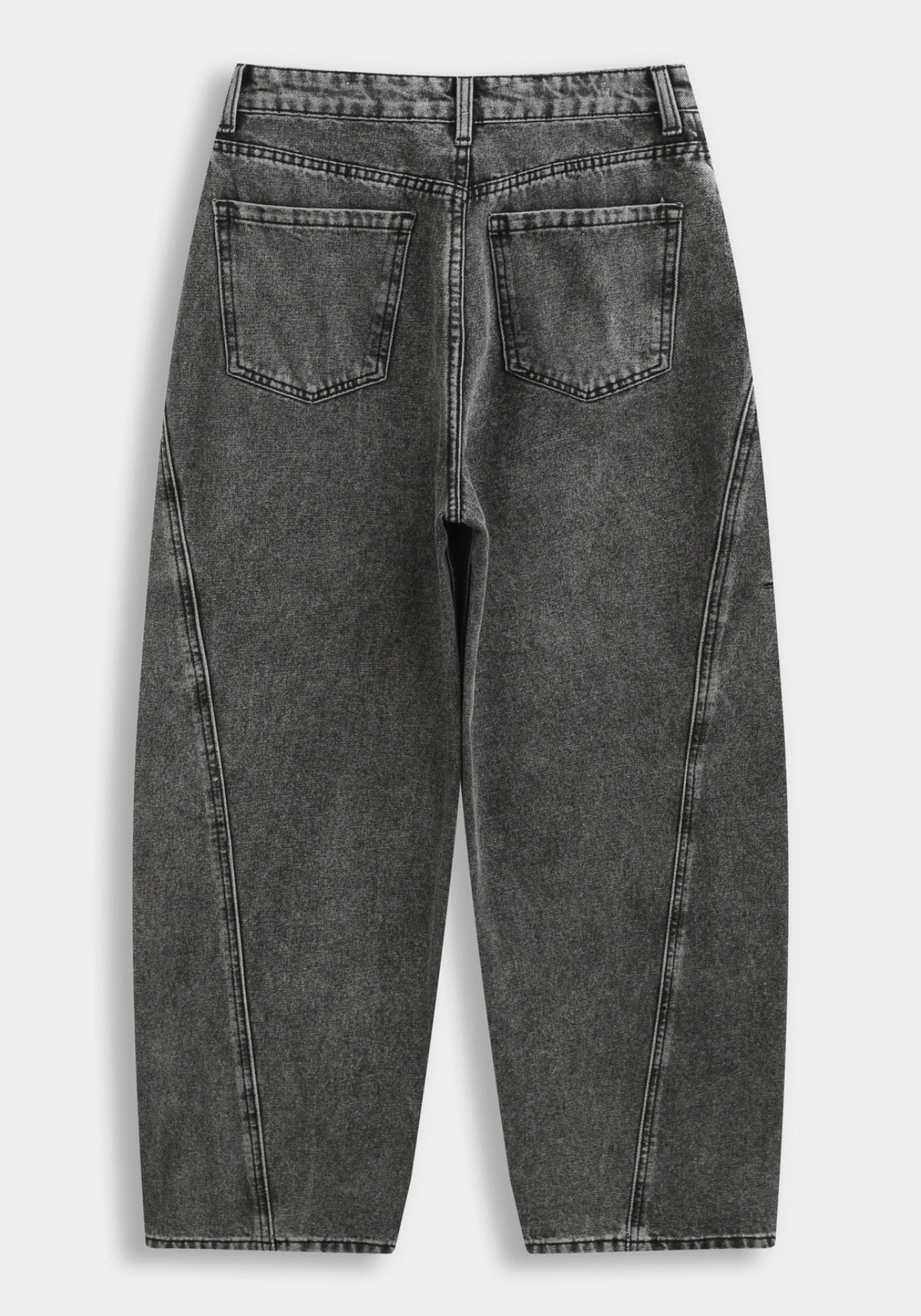 Jeans Barrel-Fit Dunkelgrau