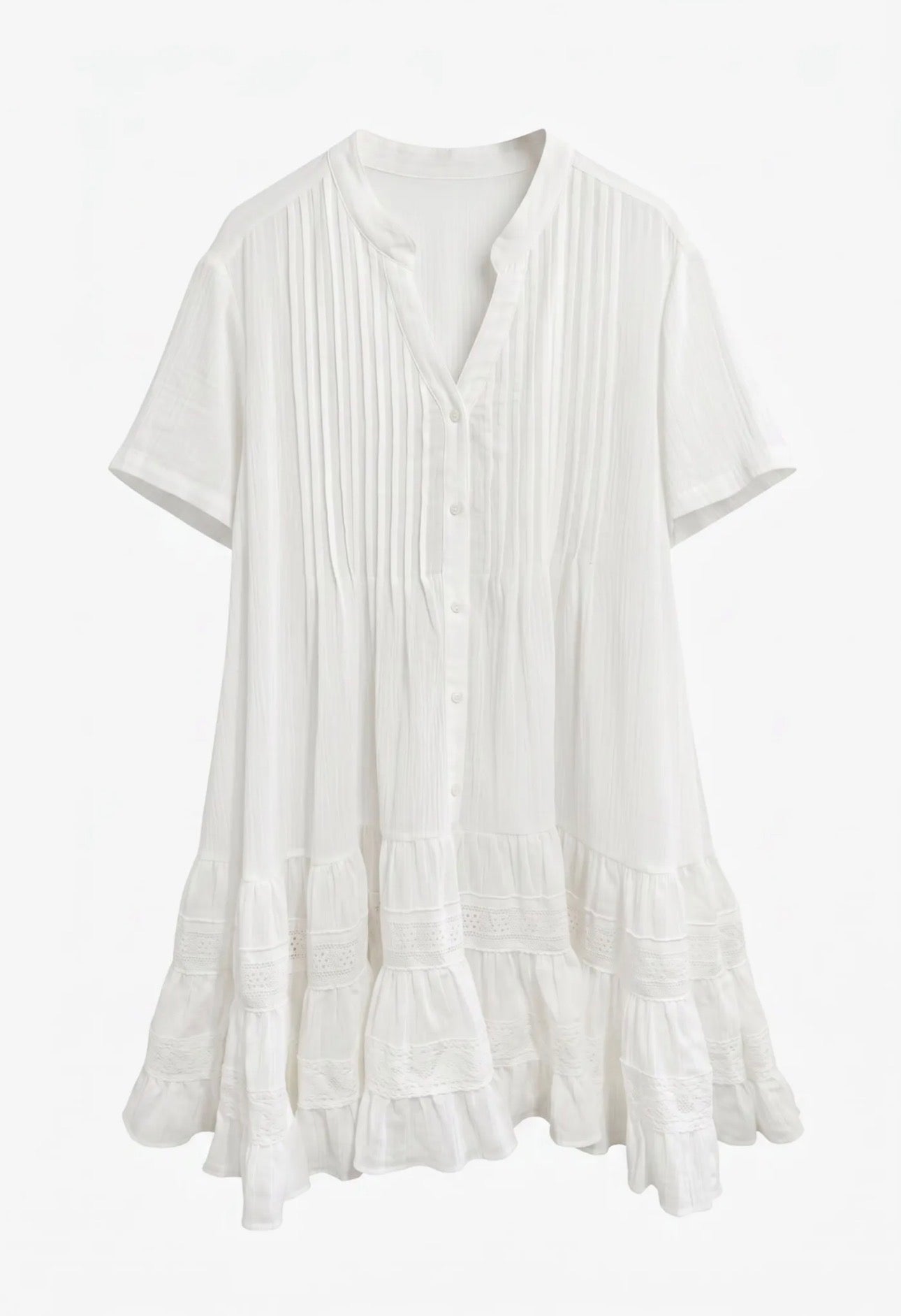 Kleid Weiß Tunika