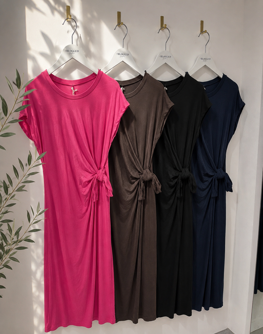 Kleid T-Shirt Knoten
