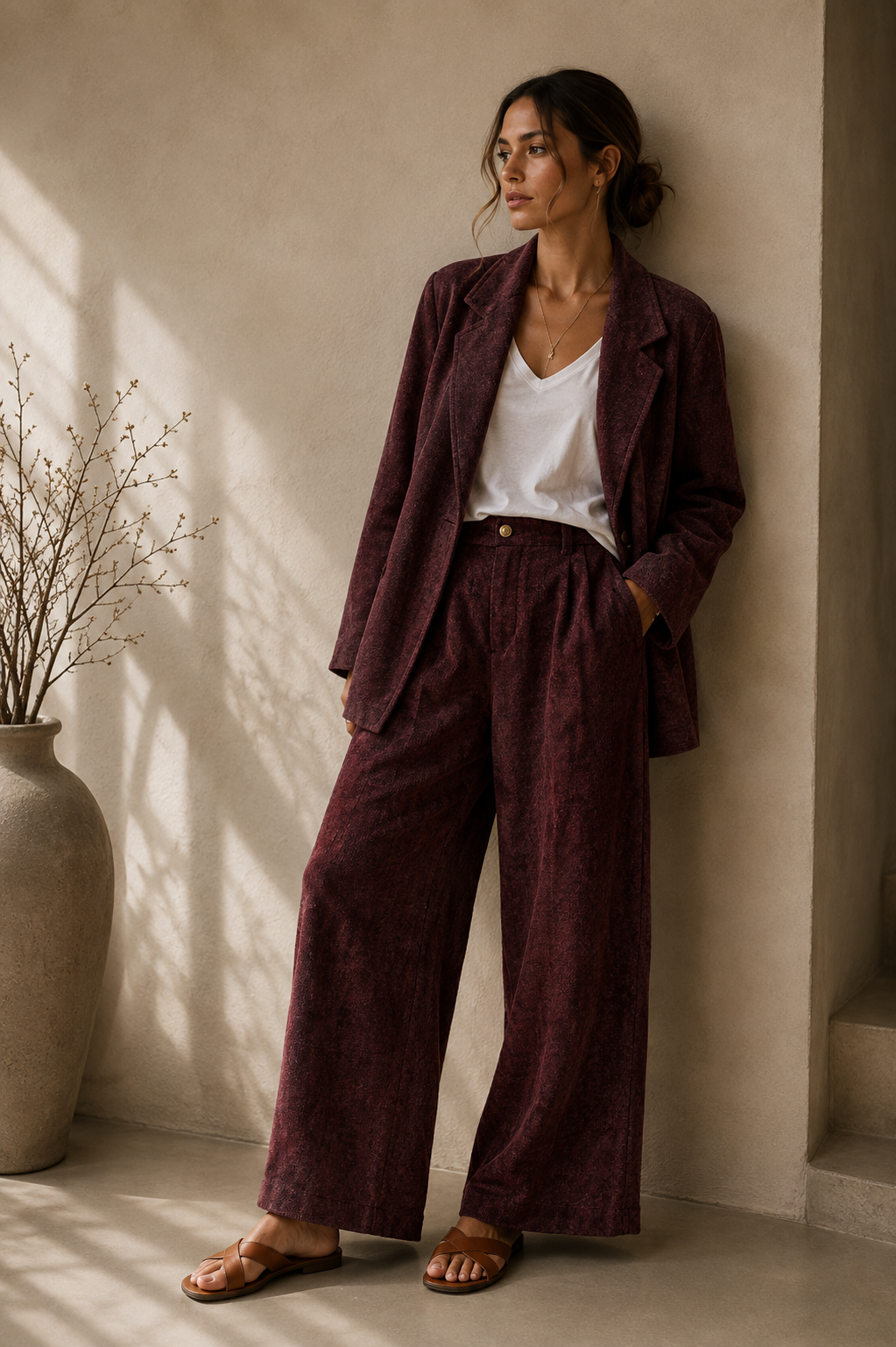 Blazer Oversize Fit Samt