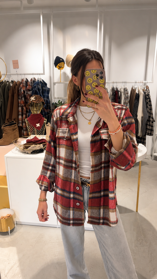 Karohemd Flanell Rot