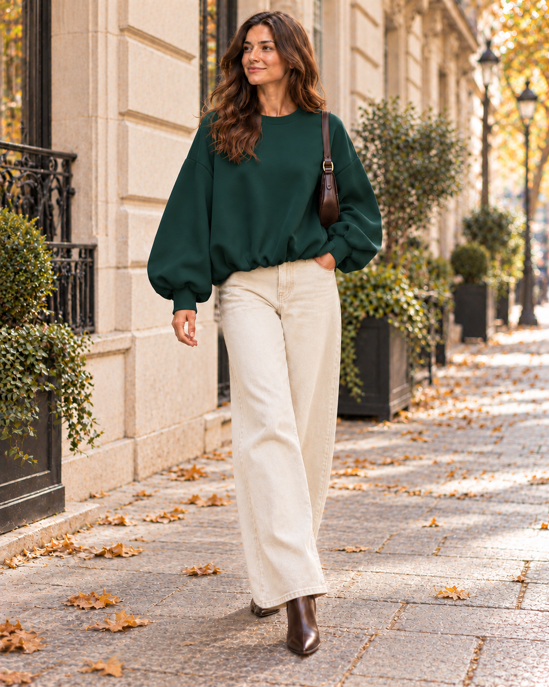 Sweater Cozy Muse – mit Ballonärmeln