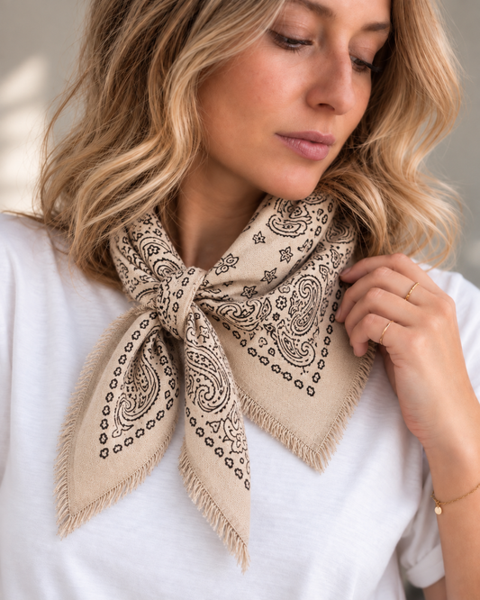 Tuch Paisley Beige