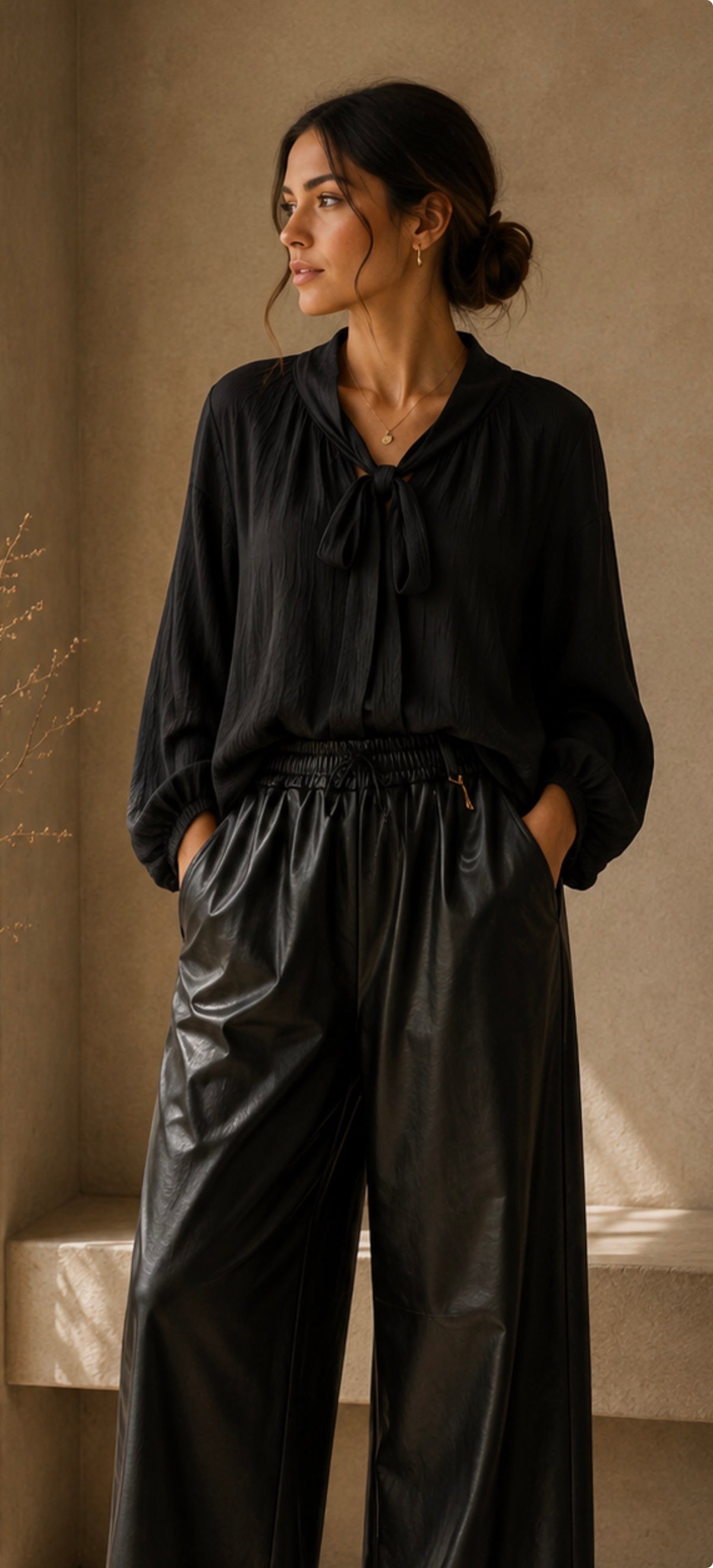 Bluse mit Schleife