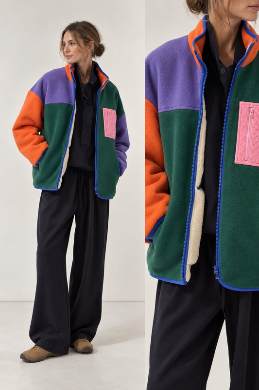 Fleecejacke Bunt