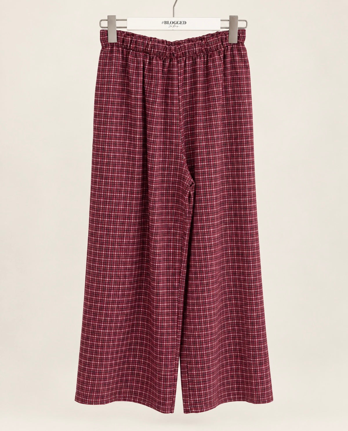 Hose Karo Burgunder