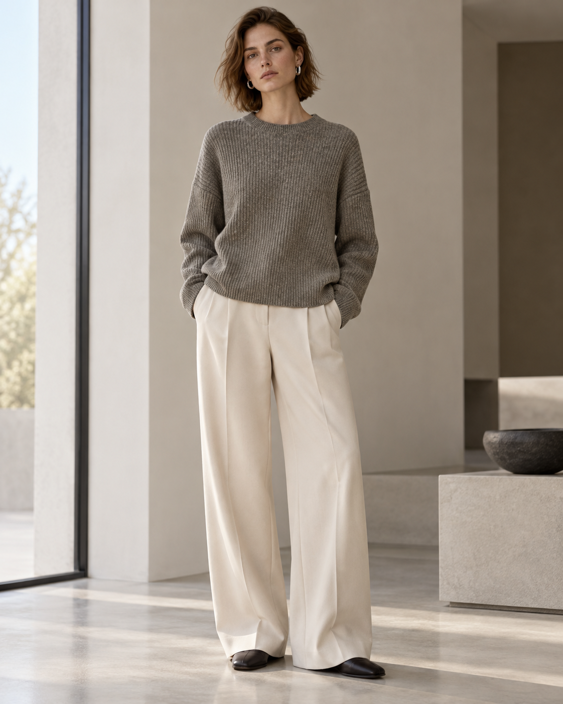 Pullover mit weiten Ärmel