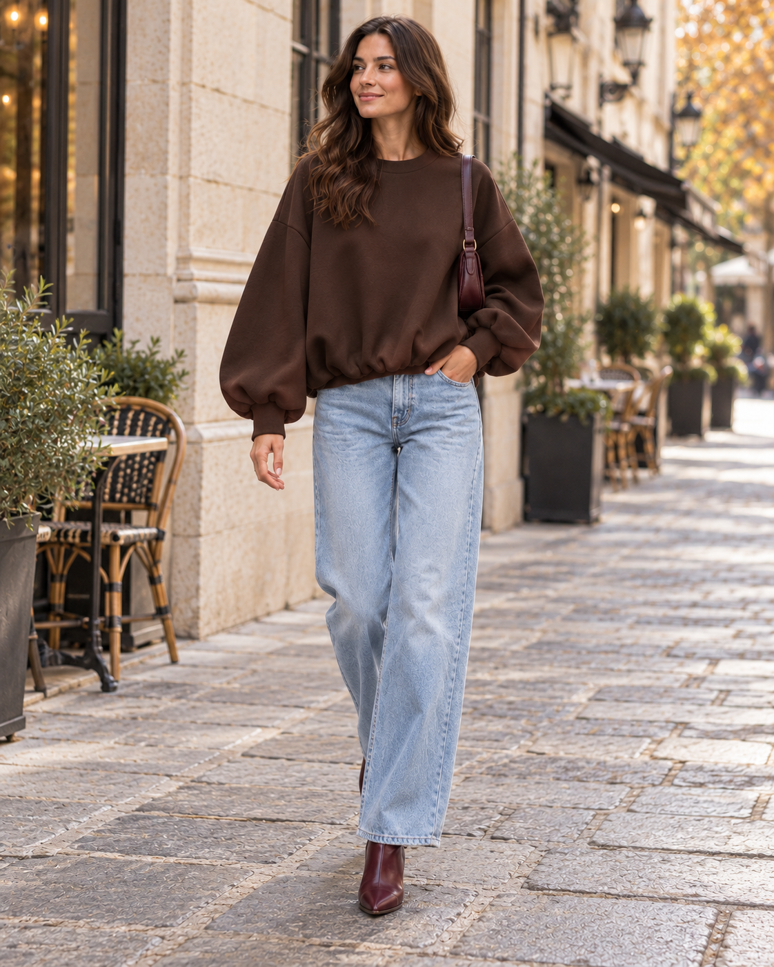 Sweater Cozy Muse – mit Ballonärmeln