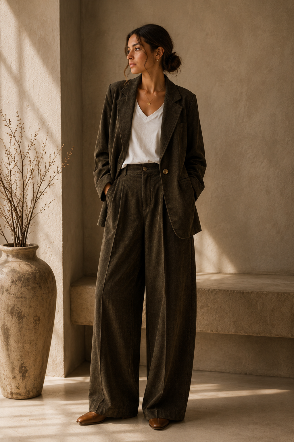 Blazer Oversize Fit Samt