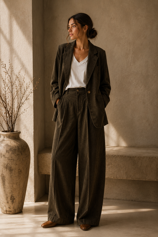 Blazer Oversize Fit Samt