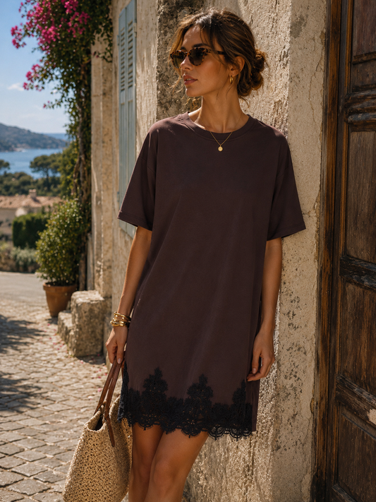 Kleid Shirt Spitze