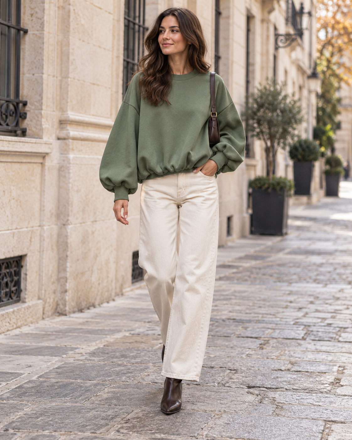 Sweater Cozy Muse – mit Ballonärmeln