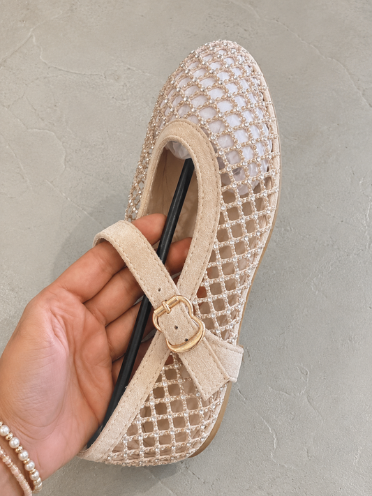 Ballerina Glitzer Beige