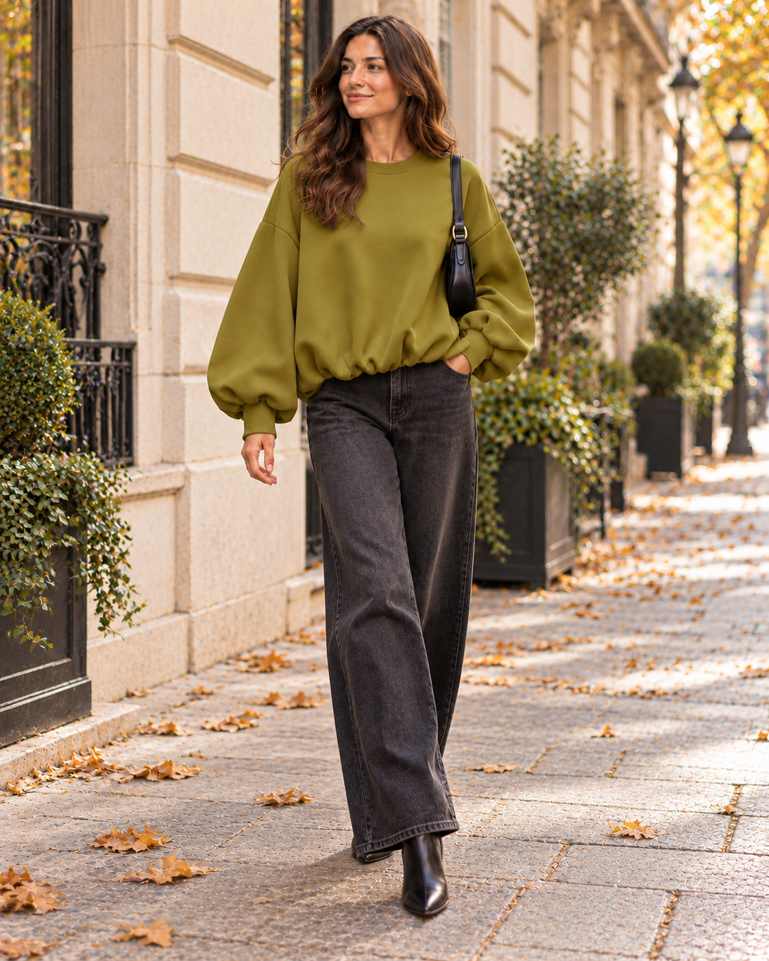 Sweater Cozy Muse – mit Ballonärmeln