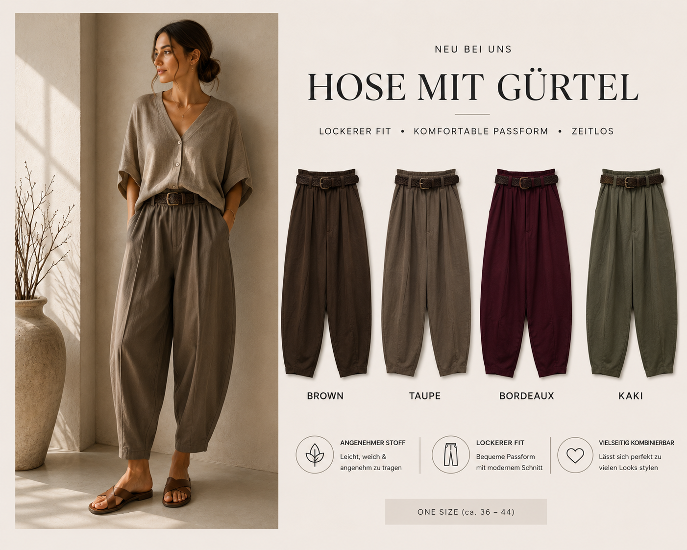 Hose Balloon mit Gürtel