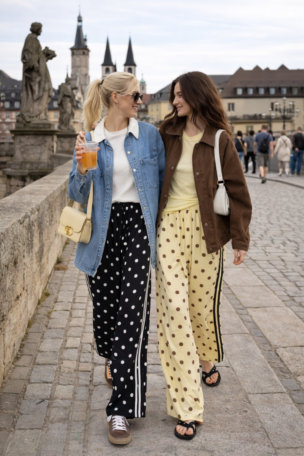 Wide Leg Hose Polka Dots
