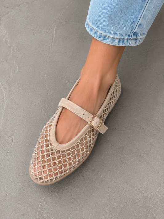 Ballerina Glitzer Beige