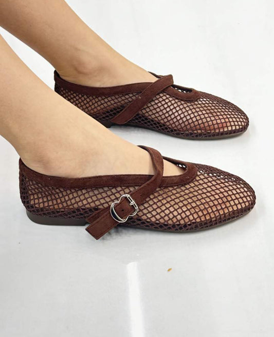 Ballerina Netz Braun