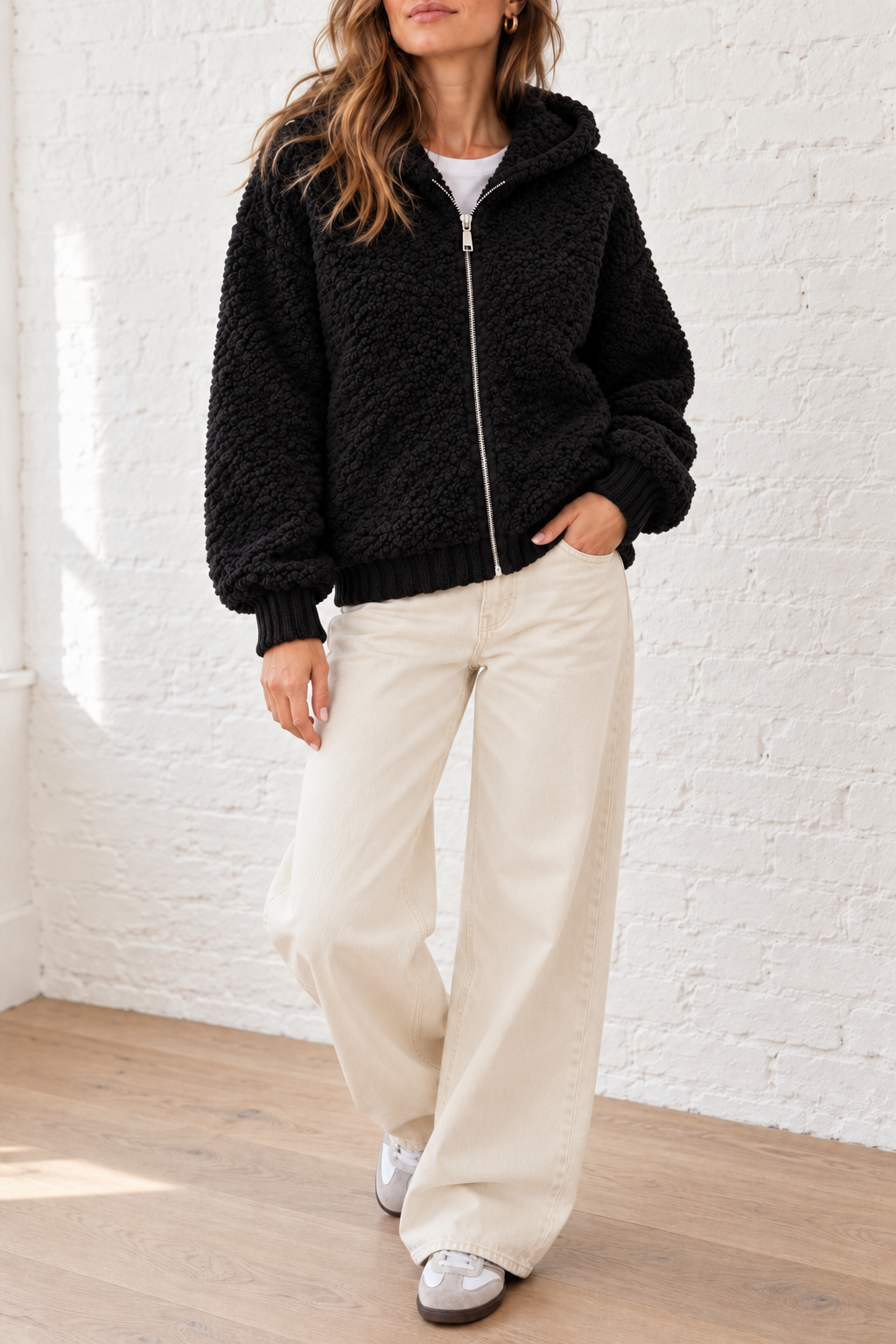 Teddyjacke „Cozy Days“ – Braun & Schwarz