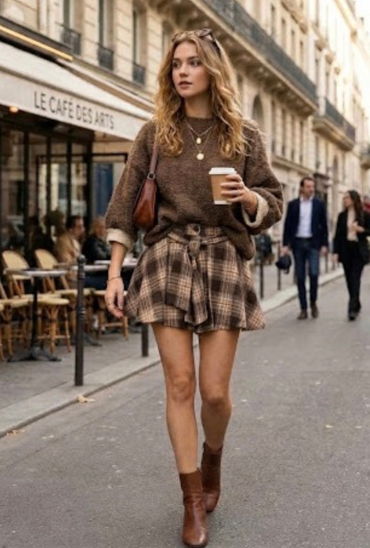 Skort Karo mit Schleife