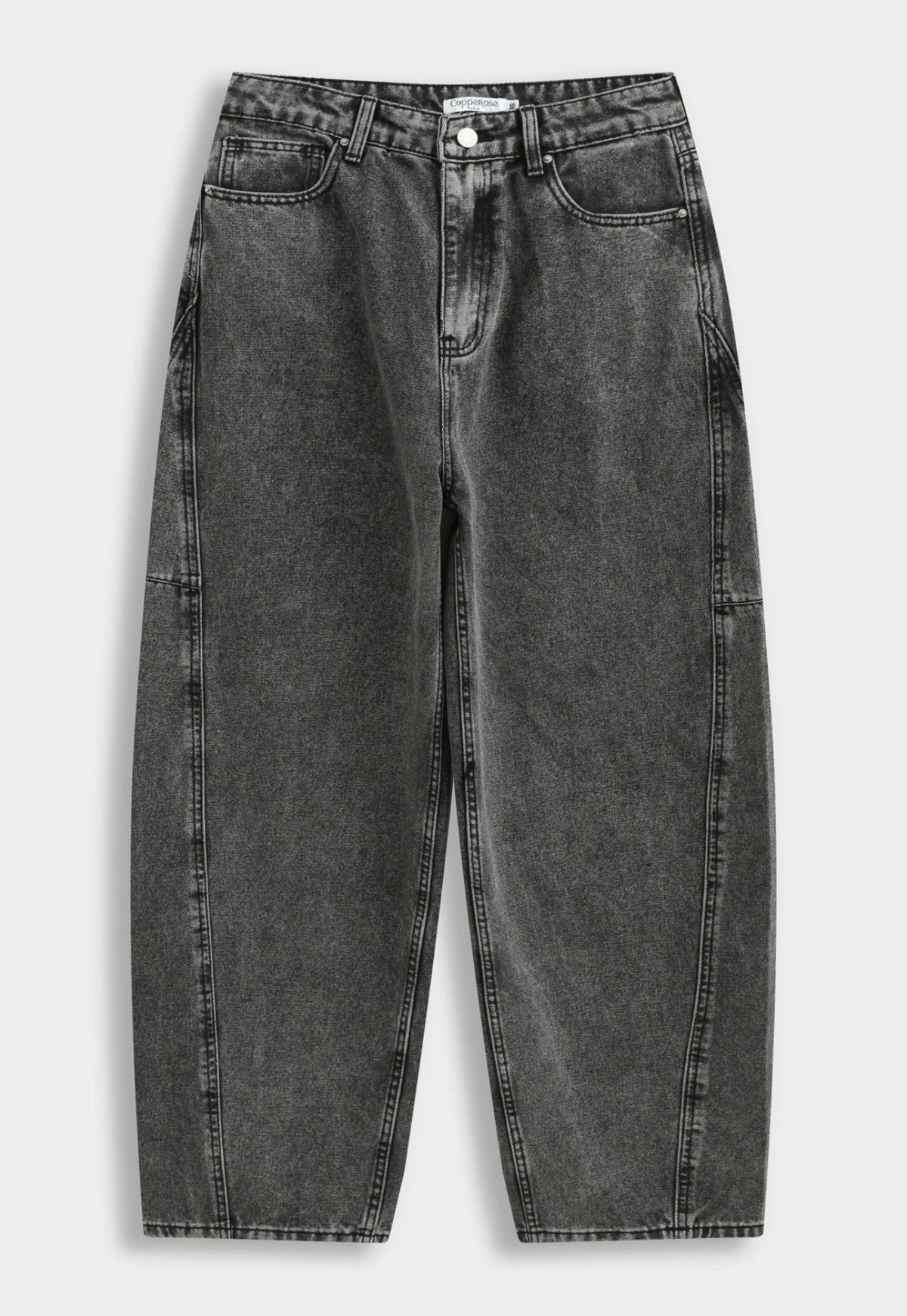 Jeans Barrel-Fit Dunkelgrau