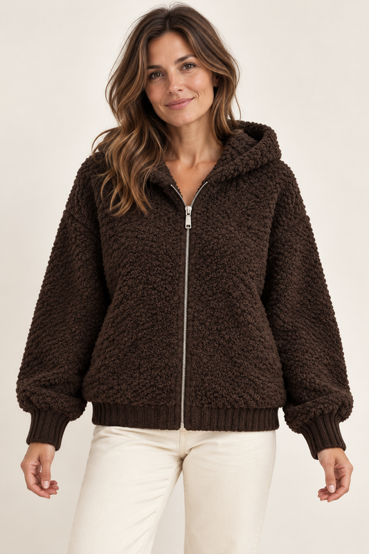 Teddyjacke „Cozy Days“ – Braun & Schwarz