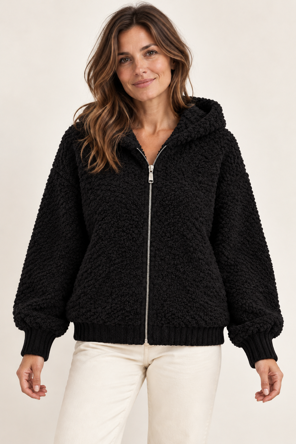 Teddyjacke „Cozy Days“ – Braun & Schwarz