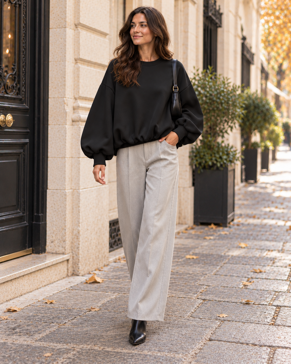 Sweater Cozy Muse – mit Ballonärmeln