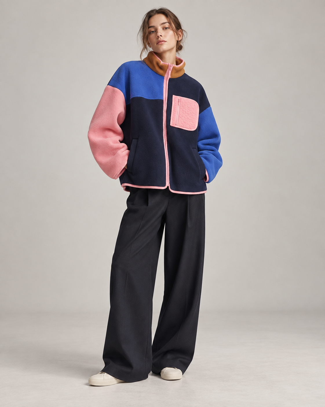 Fleecejacke Bunt